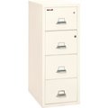 Fire King Fireking Fireproof 4 Drawer Vertical Safe-In-File Legal 20-13/16"Wx31-9/16"Dx52-3/4"H Ivory White 4-2131-CIWSF